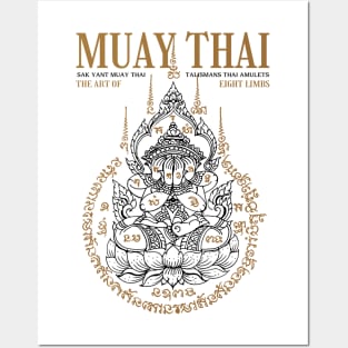 Muay Thai Tattoo Sak Yant Muay Boran Posters and Art